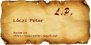 Lóczi Péter névjegykártya